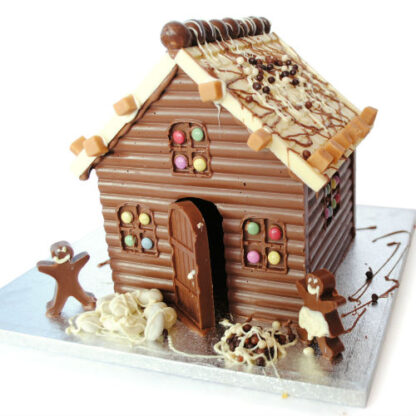 DIY chocolate house completed and decorated